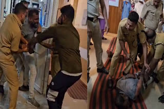 Hospital attack  koyilandi taluk hospital  koyilandi taluk hospital attacked by the person  kozhikode koyilandi  kozhikode koyilandi hospital attack  ആശുപത്രിയിലെ ഡ്രസിംഗ് റൂം അടിച്ചുതകർത്തു  വൈദ്യ പരിശോധനയ്ക്ക് എത്തിച്ചയാളുടെ അക്രമം  പൊലീസ് വൈദ്യ പരിശോധനക്കെത്തിച്ചു  കോഴിക്കോട് കൊയിലാണ്ടി  കോഴിക്കോട് ആശുപത്രിയിൽ അക്രമം  കൊയിലാണ്ടി താലൂക്ക് ആശുപത്രി  കൊയിലാണ്ടി ആശുപത്രിയിൽ അക്രമം