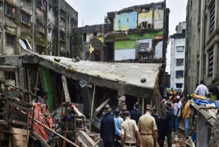 Debris after building collapsed