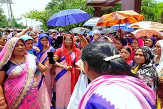 समस्तीपुर में आशा कार्यकर्ता का उग्र प्रदर्शन