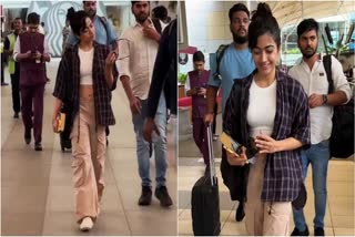 Rashmika Mandanna looks cool at Mumbai airport  Rashmika Mandanna  രശ്‌മിക മന്ദാന  മുംബൈ എയർപോർട്ടിൽ കൂൾ ലുക്കില്‍ രശ്‌മിക മന്ദാന  രശ്‌മിക മന്ദാന എയർപോർട്ട് ലുക്ക്  Rashmika Mandanna airport look  Rashmika Mandanna Pictures go viral  Rashmika Mandanna Pictures  Rashmika Mandanna photos  Rashmika Mandanna viral photos