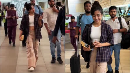 Actor Rashmika Mandanna, who is often clicked by paparazzi, was yet again papped at the Mumbai airport in her casual outfit. The national crush was seen in an ideal lazy day attire and it is completely steal-worthy as she looks cozy, attractive, and laid-back. The actor epitomized minimalist style with her look, serving as the ideal model for anyone who prefers to keep things simple and casual.