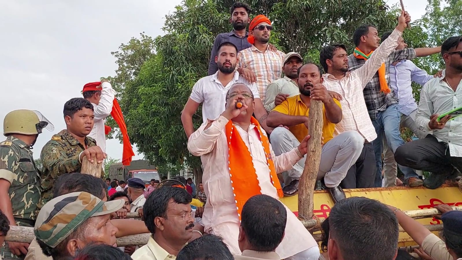 BJP Protest In Chhattisgarh