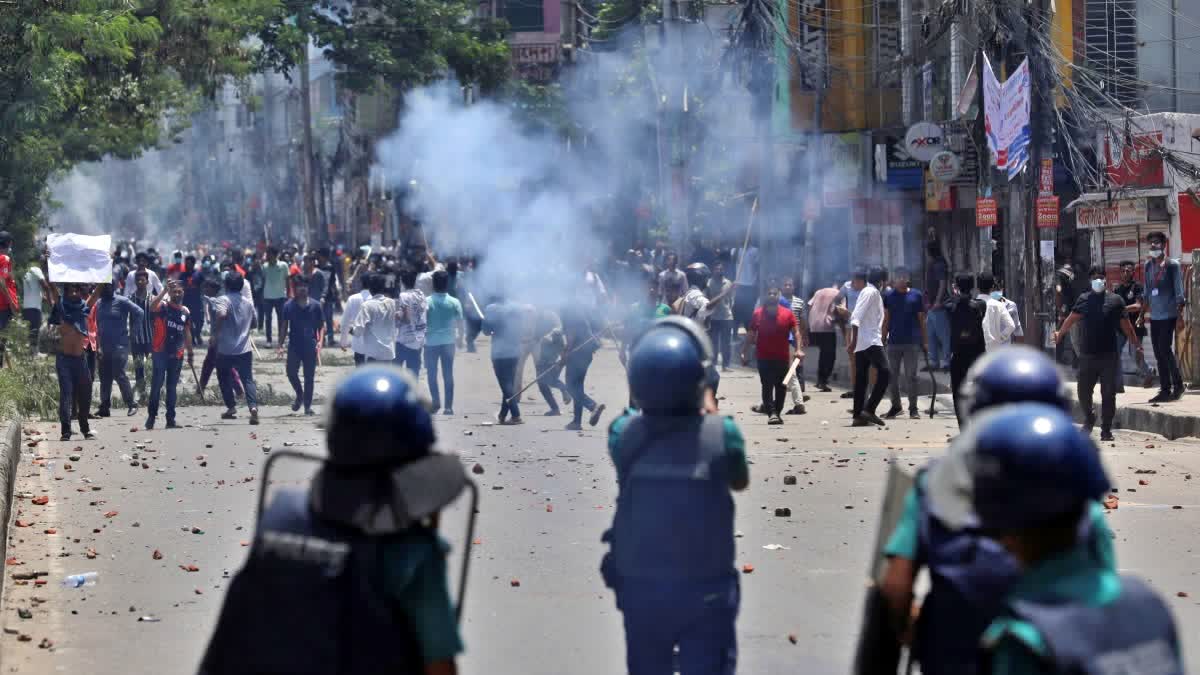 JOB RESERVATION PROTEST BANGLADESH  INDIANS IN BANGLADESH  ബംഗ്ലാദേശ് തൊഴില്‍ സംവരണം  ബംഗ്ലാദേശ് പ്രക്ഷോഭം