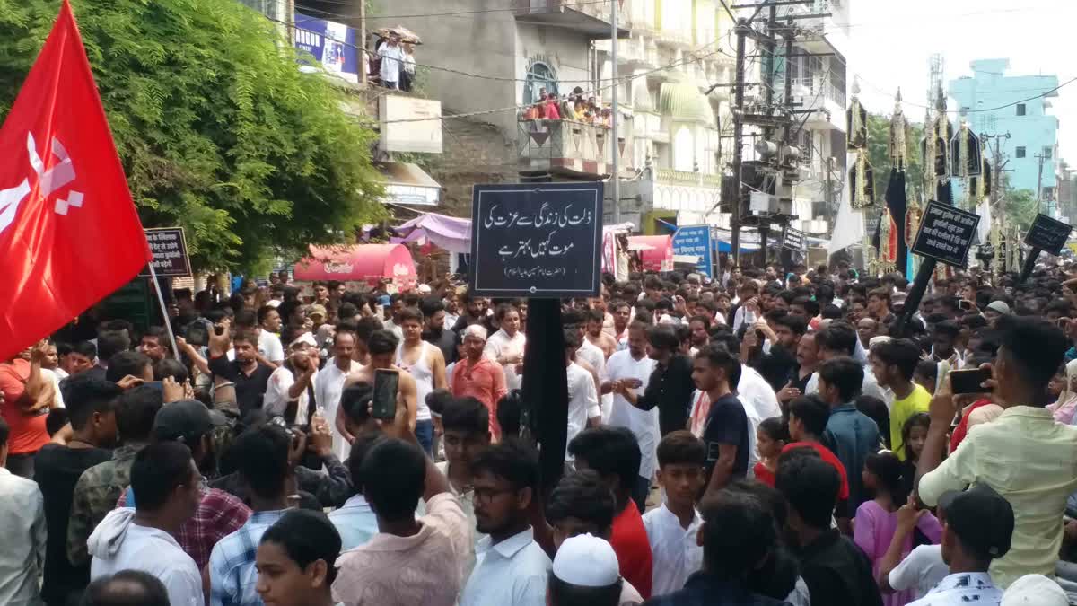 What is the History of the mourning procession in Gaya on the 11th of Muharram?