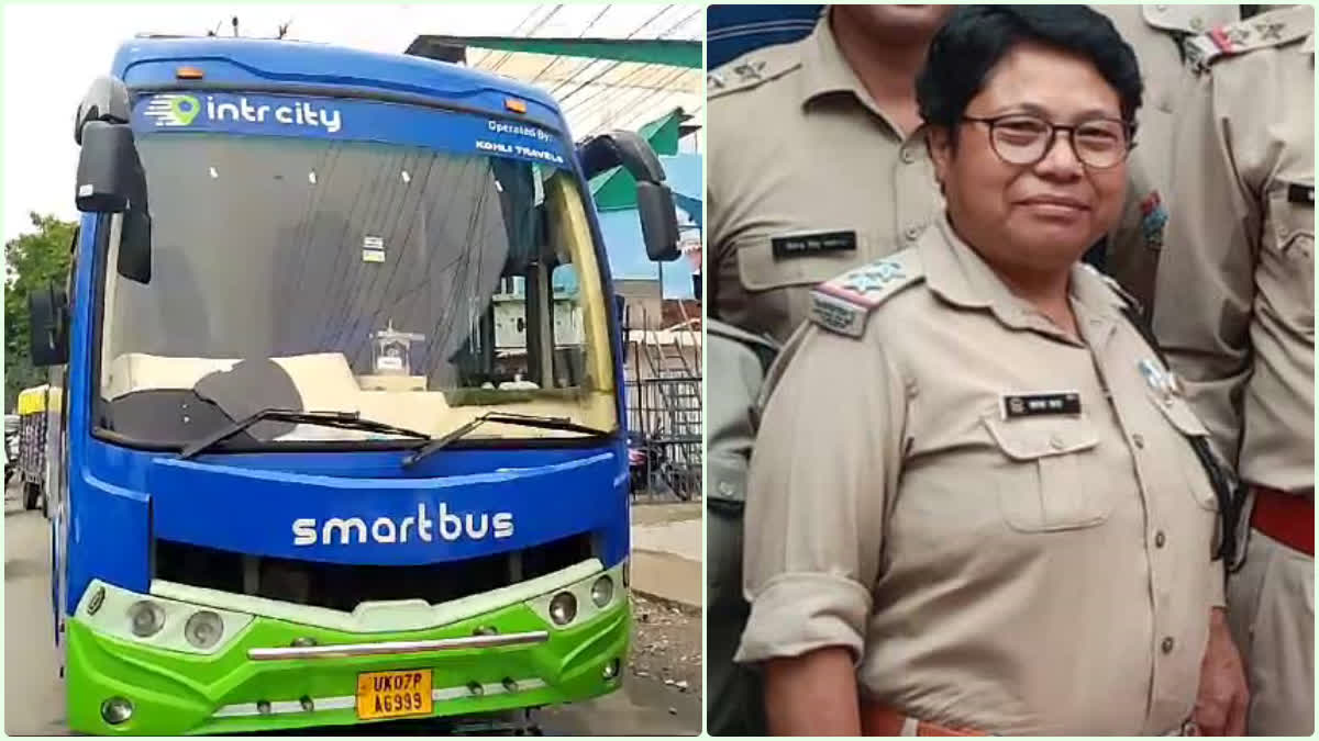 bus hits scooty in Dehradun