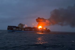 FIRE BREAKS OUT AT CONTAINER SHIP