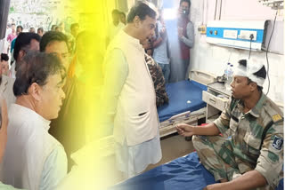 Assam cm met injured Policemen