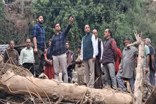 Central team visits disaster affected areas in Mandi