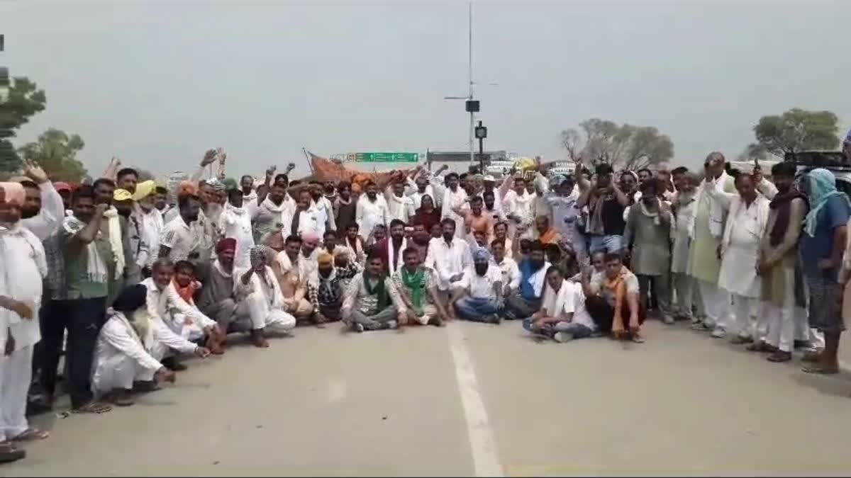 Protest at Rajasthan Punjab Border