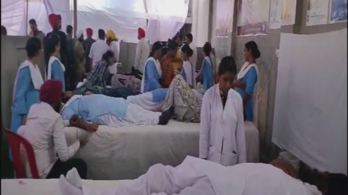 A blood donation camp was organized at Nirankari Satsang Bhavan Jandiala Guru