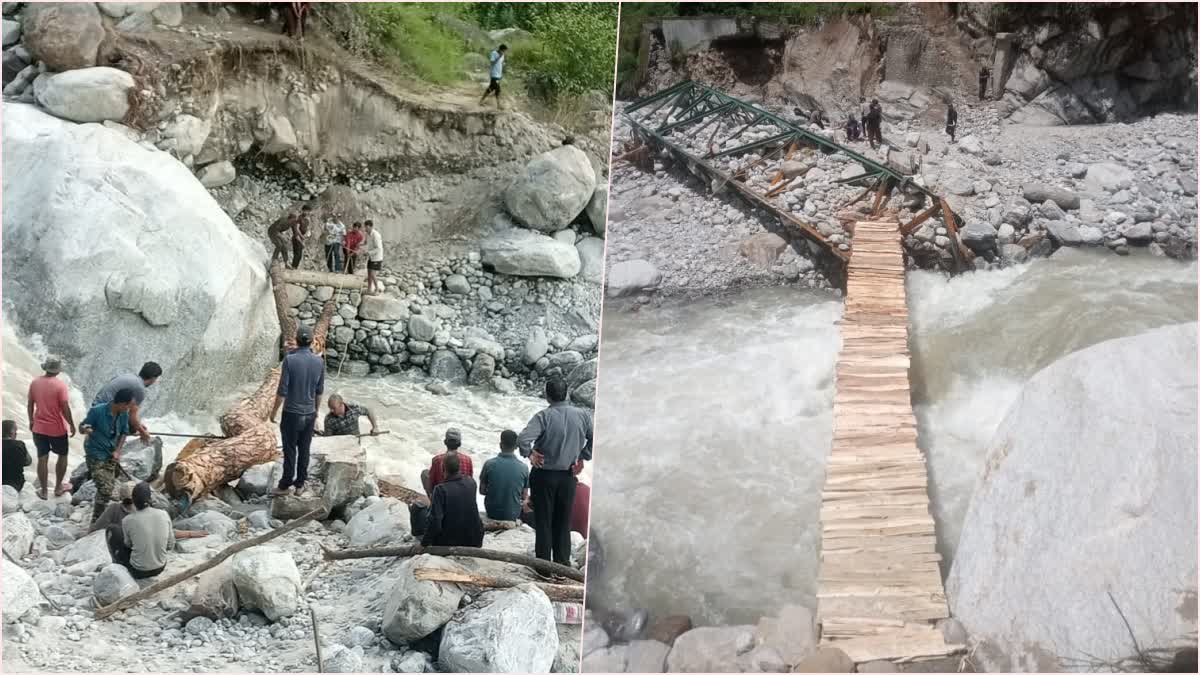 Bantoli Bridge Collapsed in Rudraprayag