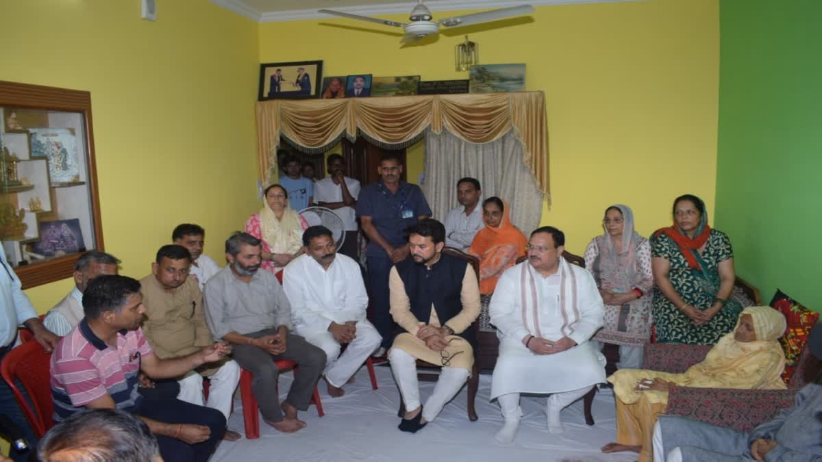 JP Nadda Meet Flood Affected Families in Himachal