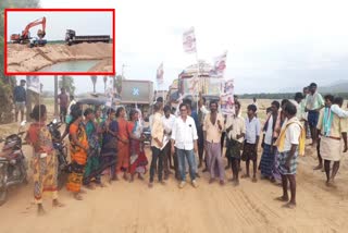 Illegal Sand Transport JanaSena Leaders Dharna