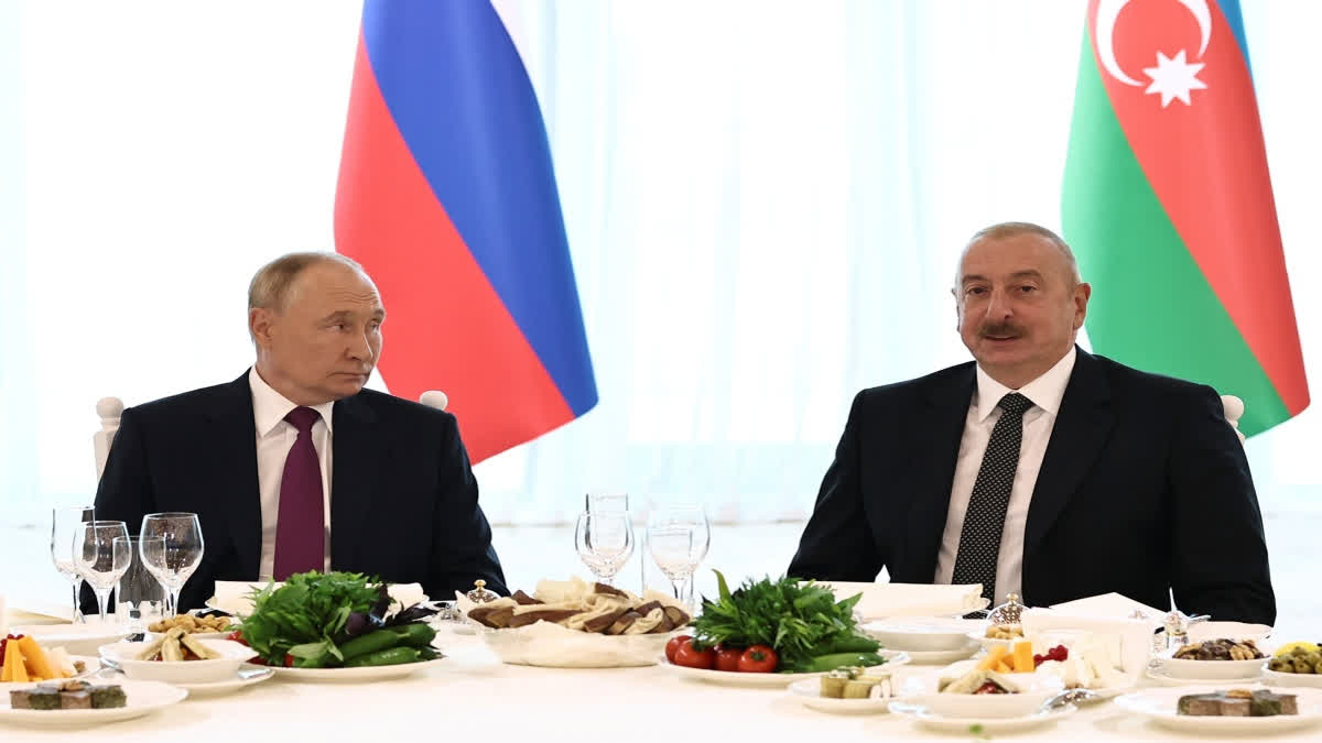 Putin Meets Azerbaijani President In Baku To Strengthen Ties As Regional Tensions Persist