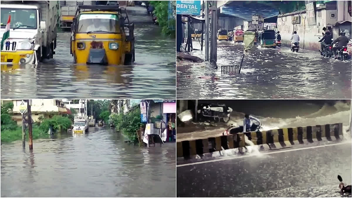 Heavy rains lash Hyderabad following which Telangana government has declared a holiday for schools