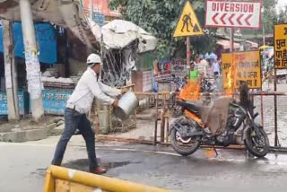 Bike caught fire in Ranchi