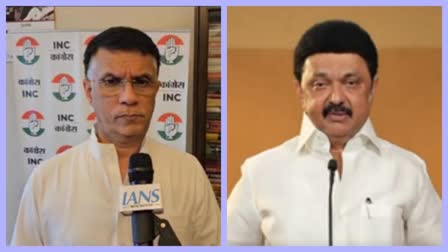 Tamil Nadu Chief Minister M. K. Stalin and Pawan Khera