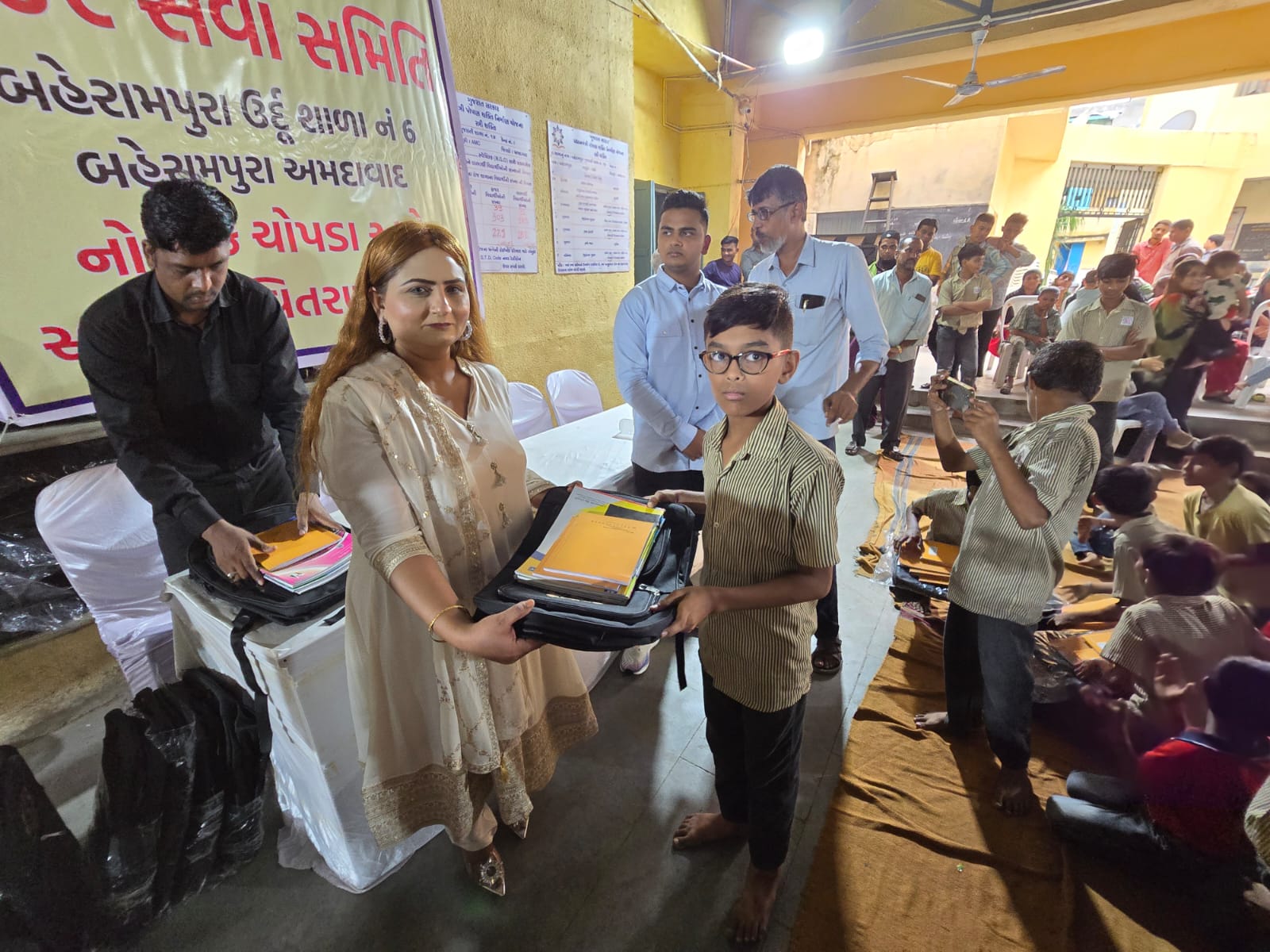 Distribution of school kit to school children by Sanjar Seva Samiti