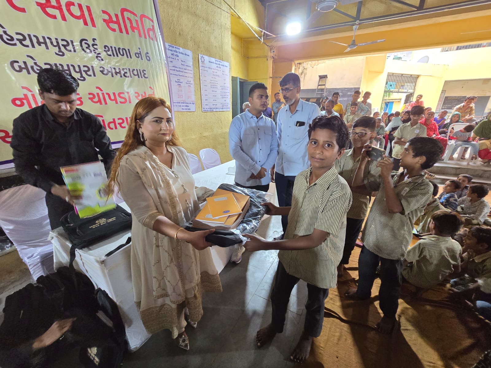 Distribution of school kit to school children by Sanjar Seva Samiti