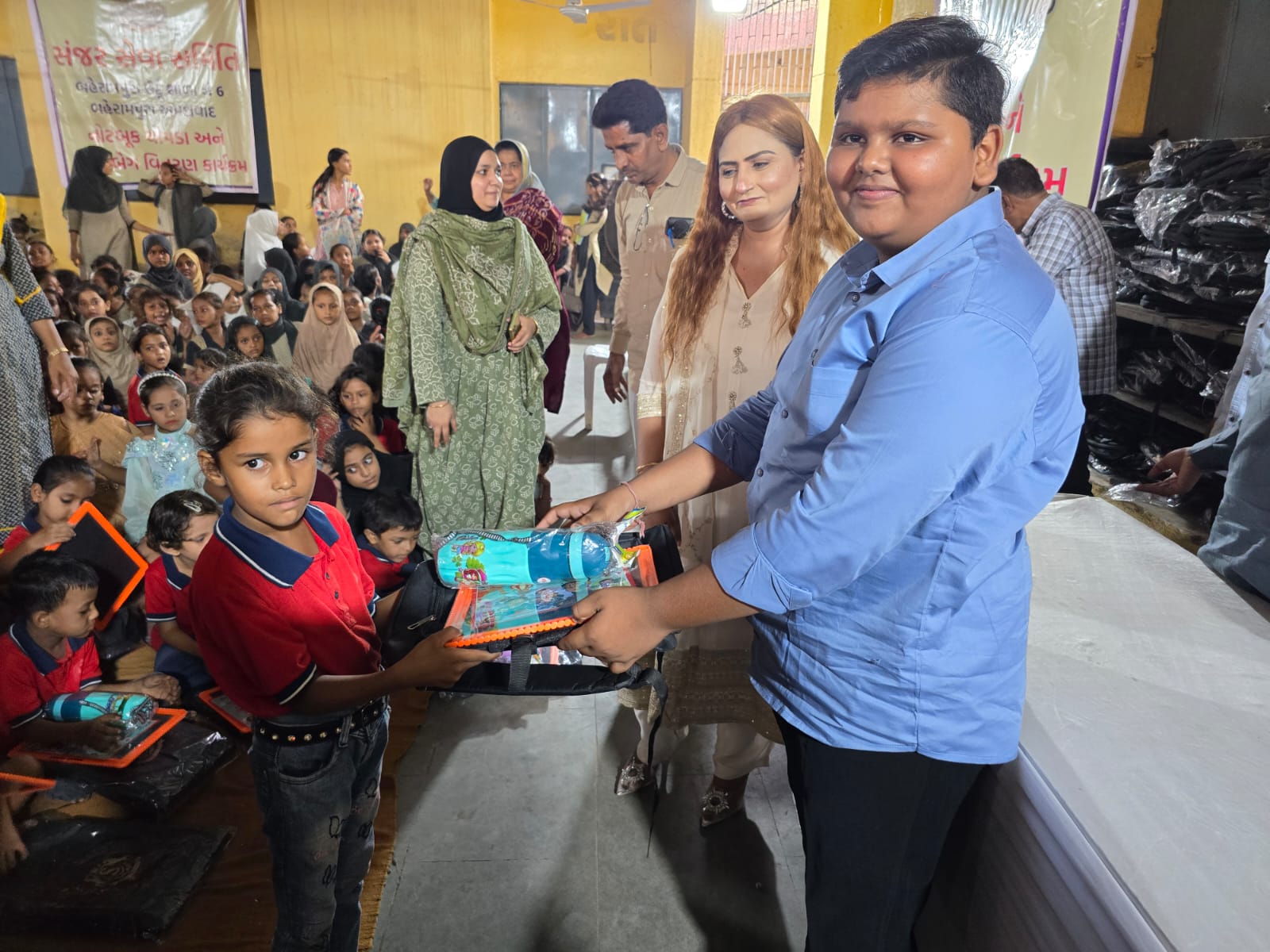 Distribution of school kit to school children by Sanjar Seva Samiti