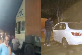 Container ran on road without driver in Agra