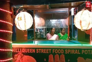 two women from jorhat started selling spiral potato for self reliance