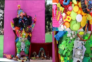 Etv ganapati-made-up-with-childrens-useless-toys-in-bagalkote