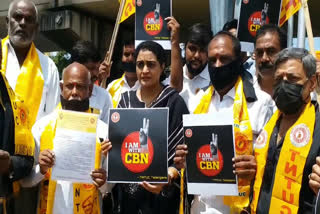 TDP Leader Protest in Hyderabad