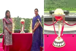 ICC Cricket World Cup In RFC  ODI World Cup 2023  Cricket World Cup  ICC  Ramoji Film City  ലോകകപ്പ്  റാമോജി ഫിലിം സിറ്റി  ആര്‍എഫ്‌സി മാനേജിങ് ഡയറക്‌ടര്‍  ട്രോഫി  ഈനാട്