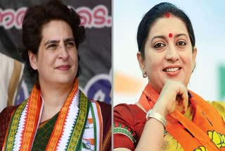 Priyanka Gandhi And Smriti Irani Durg Visit