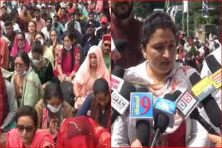 Covid warriors Protest outside Himachal Assembly
