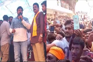 actor-dhruva-sarja-came-to-ganesh-festival-in-kolar