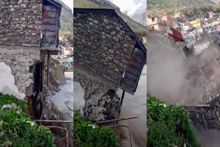 House washed away in Alakananda river  landslide in Badrinath  Badrinath Master Plan  Alaknanda River  House Collapsed in Alaknanda River Banks  അളകനന്ദ നദിയുടെ തീരത്ത് വീട് തകർന്നു  വീട് നദിയിലേയ്‌ക്ക് തകർന്നുവീണു  ബദ്രിനാഥ് മാസ്റ്റർ പ്ലാൻ  ബദ്രിനാഥ് മാസ്റ്റർ പ്ലാനിൽ അനാസ്ഥ  വീട് തകർന്നു  ബദ്രിനാഥ് മണ്ണിടിച്ചിൽ