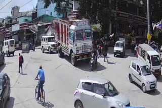 TRUCK CRUSHED SCOOTY RIDER