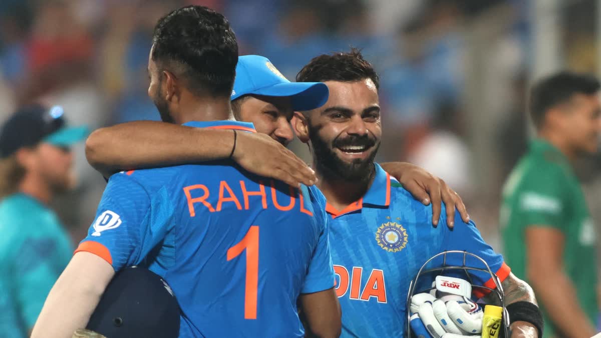 World Cup 2023  KL Rahul crucial role  Rahul crucial role in Virat Kohli match  winning 48th ODI ton  India vs Bangladesh 17th Match  ICC Cricket World Cup 2023  ಮೊದಲ ವಿಶ್ವಕಪ್ ಶತಕ ಬಾರಿಸಿದ ಕೊಹ್ಲಿ  ವಿರಾಟ್ ಸಾಧನೆ​ ಹಿಂದೆ ಇದೆ ಕನ್ನಡಿಗನ ಕೊಡುಗೆ  ವಿರಾಟ್ ಕೊಹ್ಲಿ ಅವರ ಮೊದಲ ವಿಶ್ವಕಪ್ ಶತಕ  ಕೆಎಲ್ ರಾಹುಲ್ ಅವರ ದೊಡ್ಡ ಕೊಡುಗೆ  ವಿರಾಟ್ ಕೊಹ್ಲಿ ಬಾಂಗ್ಲಾದೇಶ ವಿರುದ್ಧ ಶತಕ  ಭಾರತದ ಮಾಜಿ ನಾಯಕ  ವಿರಾಟ್ ಕೊಹ್ಲಿ ಶತಕದ ಆಸೆ