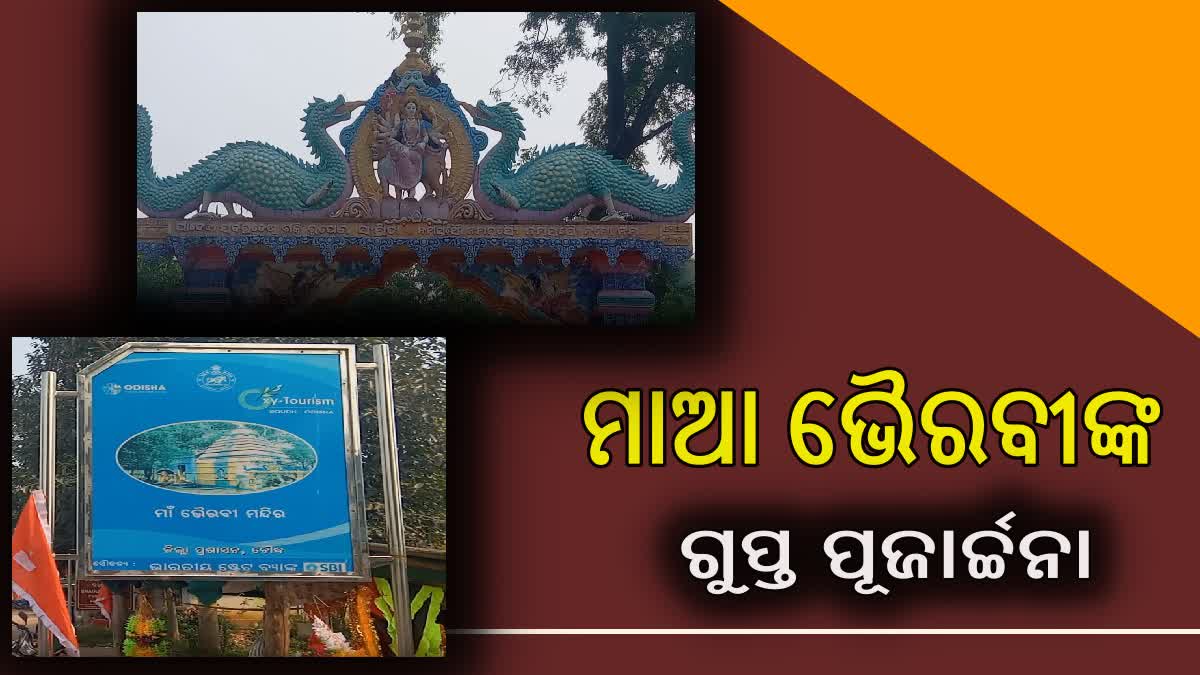 Etv Bharaଶନିବାରଠାରୁ ଦେବୀ ଭୈରବୀଙ୍କ ଦର୍ଶନ ପାଇବେ ଶ୍ରଦ୍ଧାଳୁ , ଗୁପ୍ତ ରୀତିନୀତିରେ ଚାଲିଛି ପୂଜାt