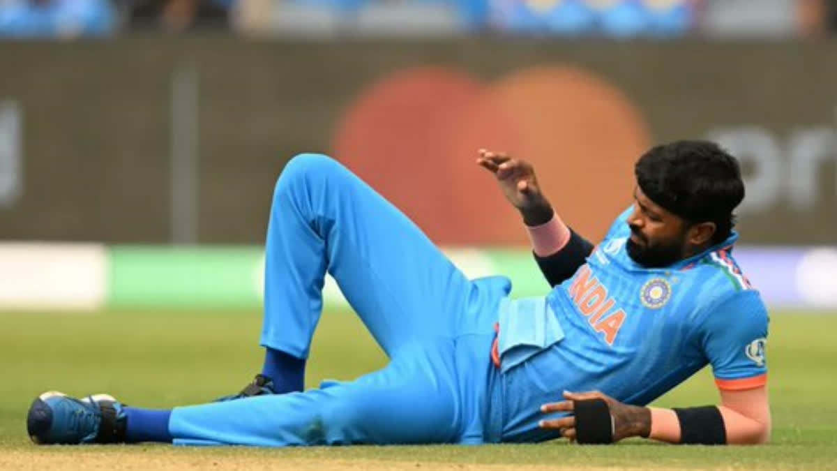 Team India vice-captain Hardik Pandya injured his left ankle while fielding on his own bowling during India’s match against Bangladesh at the Maharashtra Cricket Association Stadium, Pune.