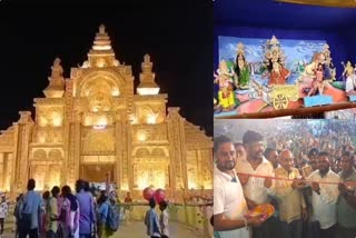 inauguration of public Durga Puja pandal of Adityapur football ground in Seraikela