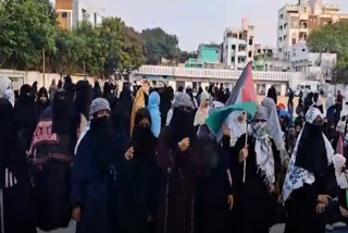 درسگاہ جہاد و شہادت کا اسرائیلی دہشت گردی کے خلاف احتجاج