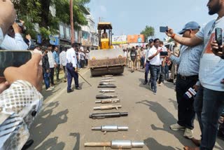 UJJAIN POLICE DESTROYED SILENCER