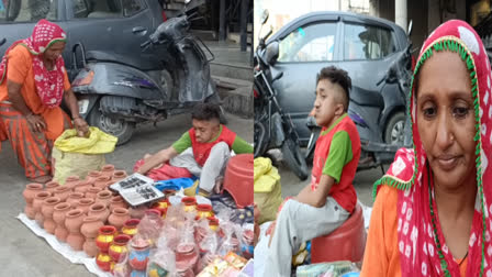 Handicapped mother and son are selling pottery, not getting the value of hard work, the family is barely living