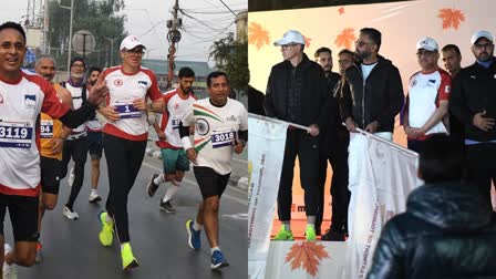 J&K Chief Minister Omar Abdullah Leads Kashmir Marathon; Completes 21 KM Half Marathon