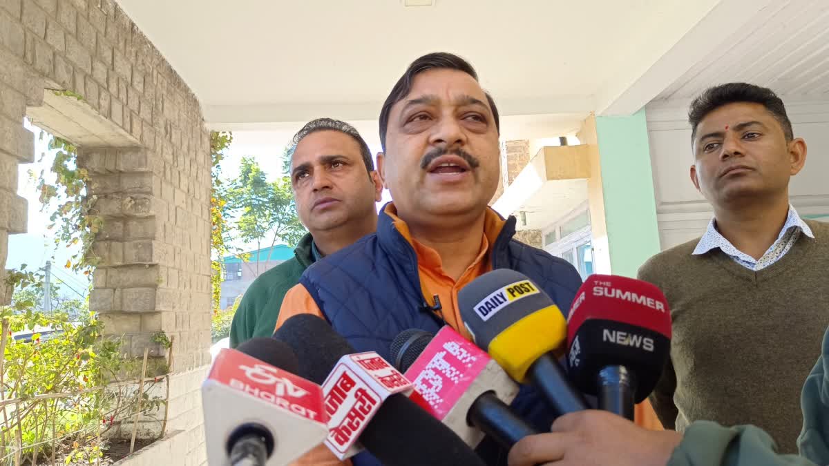 MP Suresh Kashyap Targeted sukhu govt in solan