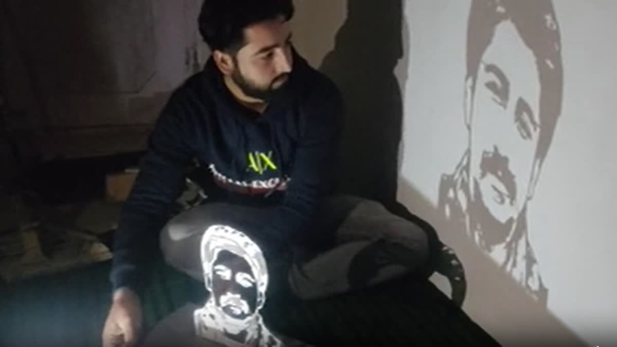 Carpenter by profession, J&K youth carves niche with his passion for shadow art