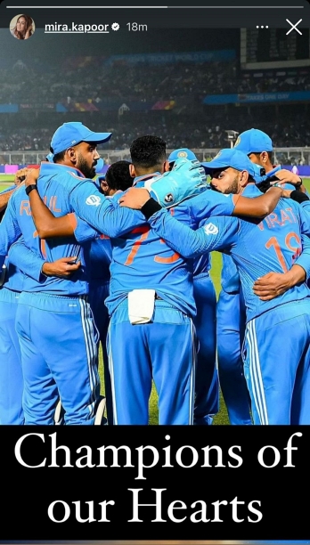 Bollywood stalwart Amitabh Bachchan, Shah Rukh Khan and others shared a heartfelt message for Men In Blue after their defeat against Australia in World Cup 2023. The Bollywood fraternity stood tall as India showed true sportsmanship and gave their all.