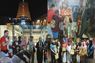 Russians visiting Thirukkadaiyur temple