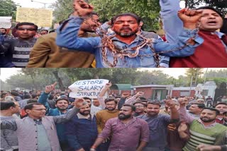 اے ایم یو ملازمین کا زبردست احتجاجی مارچ، رجسٹرار کے خلاف نعرے بازی