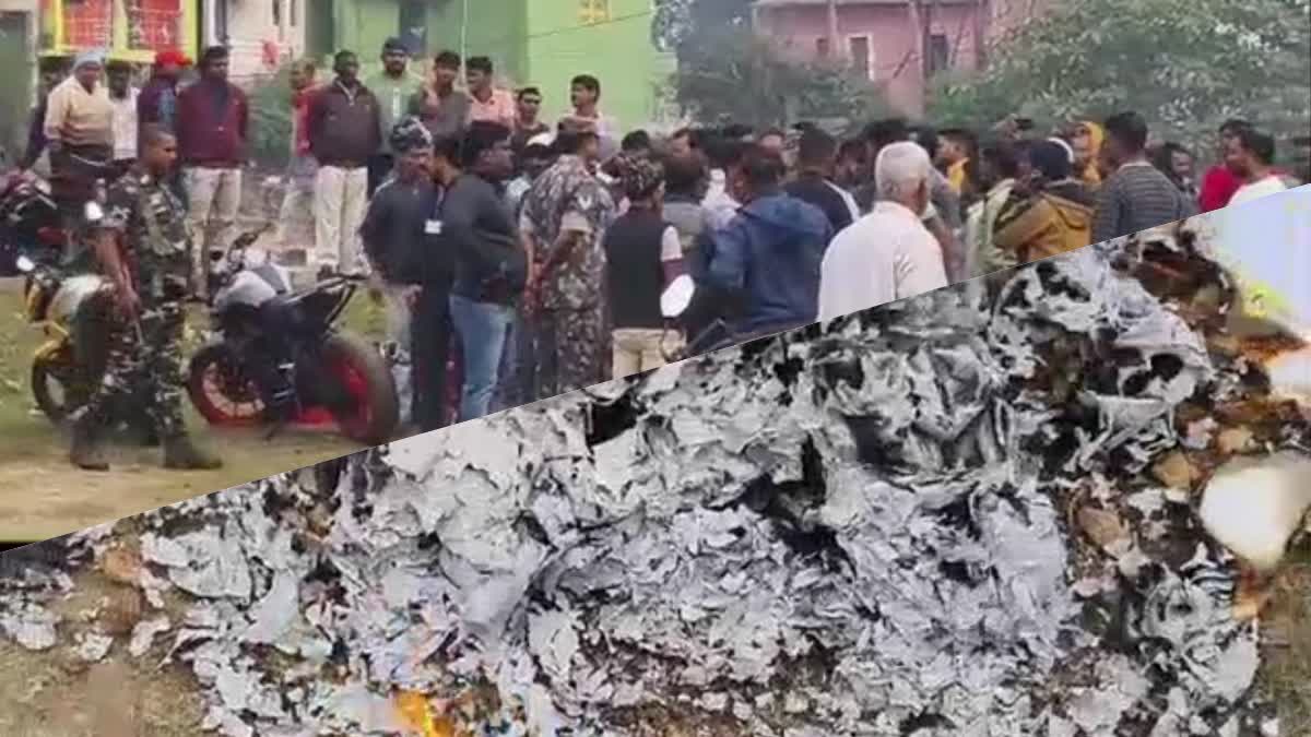 Clash between independent candidate and BJP supporters at polling booth in Baghmara of Dhanbad