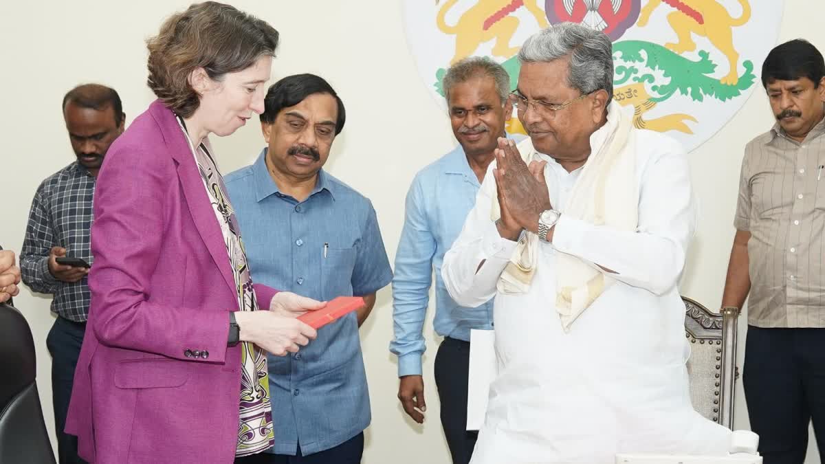 British High Commissioner in India Lindy Cameron held a discussion with CM Siddaramaiah