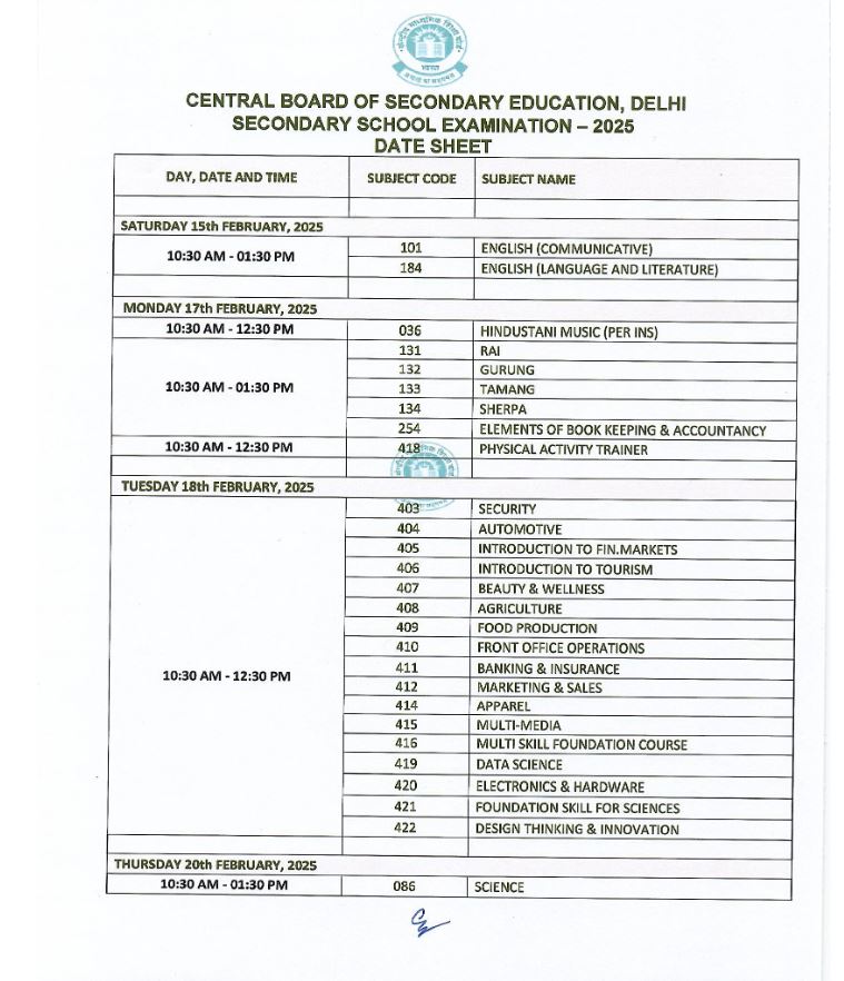 CBSE announced the date for 10th and 12th examinations Central Board of Secondary Examinations